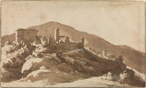Una Vista di Savelli vicino ad Albano