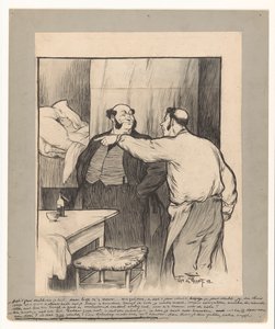 Proprietario di fabbrica presso la moglie defunta di un operaio da Jan de Waardt (signed by artist)