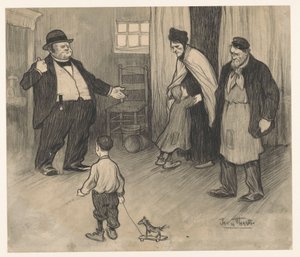 Proprietario sfratta famiglia da Jan de Waardt (signed by artist)