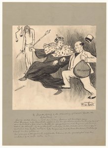 Il comando ubriaco e il potere arrogante del denaro tengono una danza macabra da Jan de Waardt (signed by artist)