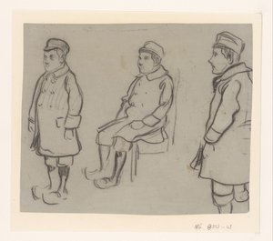 Schizzi di un ragazzo di campagna da Jan de Waardt