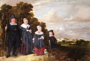 Ritratto di gruppo di una famiglia da Jan or Johannes Hals