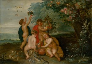 Allegoria dei quattro elementi, c.1610 da Jan the Elder Brueghel