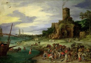 Pescatori sulla riva