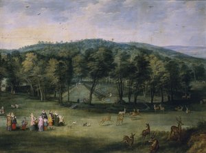 Infanta Isabella Clara Eugenia di Spagna nel Parc de Mariemont, primo terzo del XVII secolo