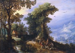 Ritorno dalla caccia da Jan the Elder Brueghel