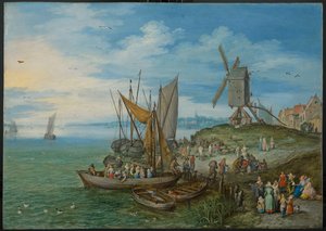 Il mulino al molo, 1613 da Jan the Elder Brueghel