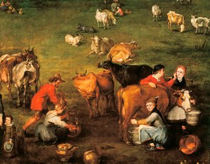 "La vita dei contadini", dettaglio di un dipinto di Jan Bruegel da Jan the Elder Brueghel