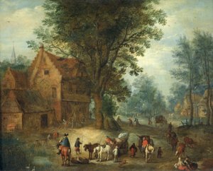Scena di villaggio, c.1640-60
