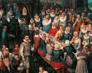 Banchetto di nozze (dettaglio) da Jan the Elder Brueghel