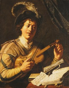Un Giovane che Accordando un Violino, c.1623-5