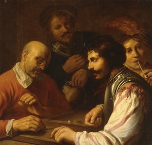 Giocatori di tric-trac in una locanda, c.1623-5