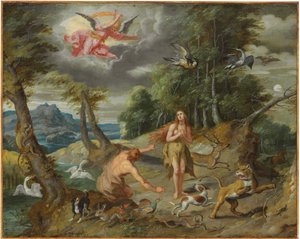 La cacciata dal Paradiso, dalla Storia di Adamo ed Eva da Jan Brueghel the Younger