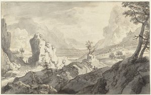 Paesaggio montano immaginario da Jan van Aken