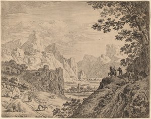 Veduta del fiume Reno da Jan van Aken after Herman Saftleven