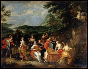 Pallade Atena e Muse, 1630s da Jan van Balen