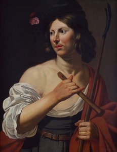 Pastorello con un bastone e un flauto da Jan van Bijlert or Bylert