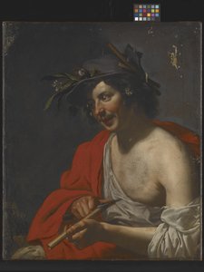 Pastore che taglia il suo flauto da Jan van Bijlert or Bylert