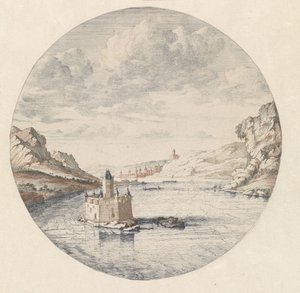 Veduta del castello di Pfalzgrafenstein presso Kaub