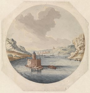 Veduta del castello Pfalzgrafenstein vicino a Kaub da Jan van Call (I)