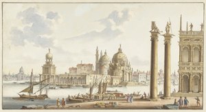 Veduta di Santa Maria della Salute dalla Piazza San Marco a Venezia da Jan van Call (I)