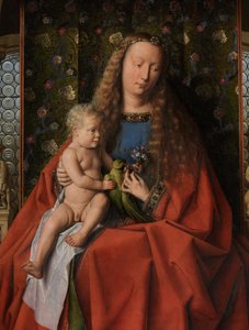 La Vergine e il Bambino con i Santi Donaziano e Giorgio e il Canonico Joris van der Paele (dettaglio) da Jan van Eyck