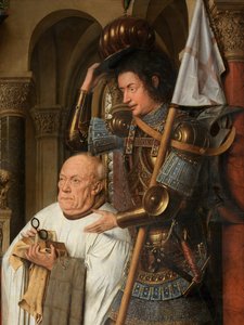Vergine e Bambino con Canonico Joris van der Paele (dettaglio) da Jan van Eyck