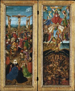 La Crocifissione; Il Giudizio Universale da Jan van Eyck