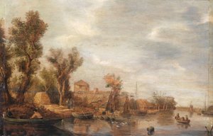Veduta del fiume da Jan van Goyen (follower of)