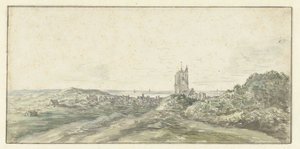 Veduta di Egmond aan Zee da Jan van Goyen (possibly)