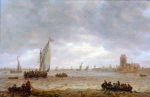 Estuario del Maas, Dordrecht. da Jan van Goyen