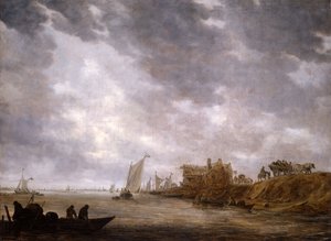 Scena fluviale, 1642 da Jan van Goyen