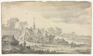 Gruppo di edifici sulla costa da Jan van Goyen