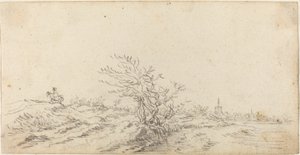 Cavaliere tra le dune da Jan van Goyen