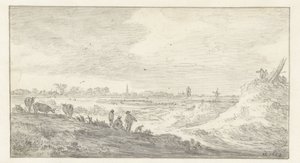 Paesaggio con figure su una duna da Jan van Goyen