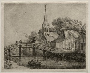 Il ponte di legno da Jan van Goyen