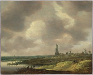 Vista su Rhenen da Jan van Goyen