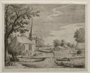 Chiesa del villaggio da Jan van Goyen