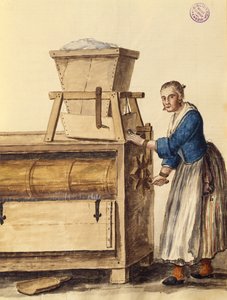 Setacciando la farina da Jan van Grevenbroeck