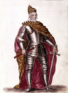 Doge Sebastiano Venier (1577 - 1578). Disegno ad acquerello e inchiostro dal manoscritto “Costumi dei Veneziani” di Jan van Grevenbroeck (o Giovanni Grevembroch (Grevenbroch) (1731-1807) da Jan van Grevenbroeck