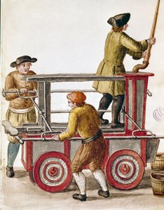 Uso di una pompa idraulica da Jan van Grevenbroeck