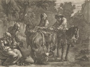 Saccheggiatori, derubano un contadino e sua moglie da Jan van Huchtenburg