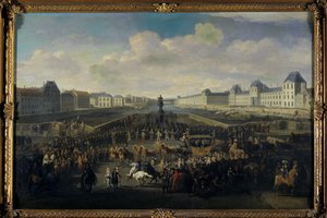 Luigi XIV che si avvicina al Pont Neuf, Parigi da Jan van Huchtenburgh