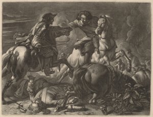Due cavalieri combattenti da Jan van Huchtenburgh