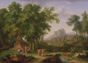 Paesaggio arcadico con un busto di Flora, 1724-25 (coppia a 68872)