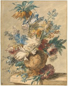 Bouquet di fiori primaverili in un vaso di terracotta da Jan van Huysum