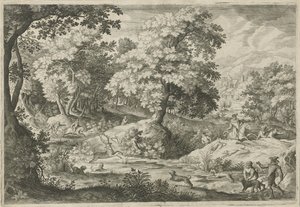Caccia al cervo in una palude da Jan van Londerseel