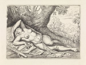Diana dormiente in un paesaggio da Jan van Neck