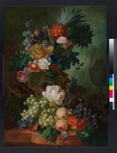 Vaso di fiori e frutta, prima del 1808 da Jan van Os