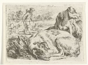 Cacciatore con i suoi cani da Jan van Ossenbeeck